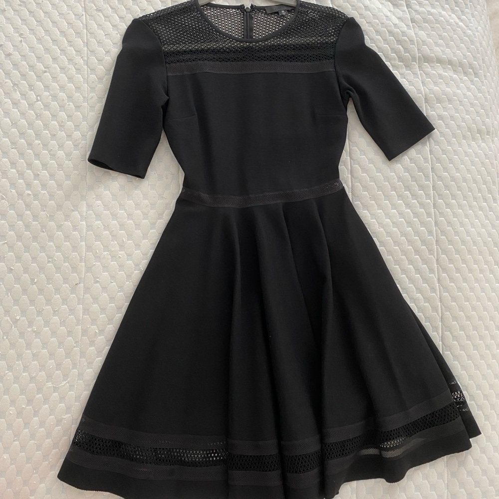 NWOT Marna Ro A-Line 3/4 Sleeve Netted Dress XS